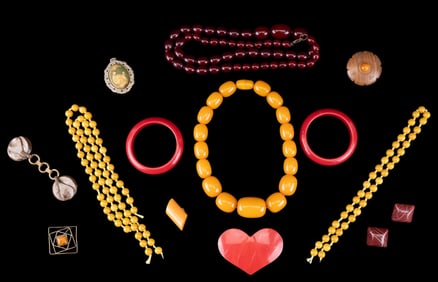 Amber-Color Necklaces, Bangle Bracelets, & More
