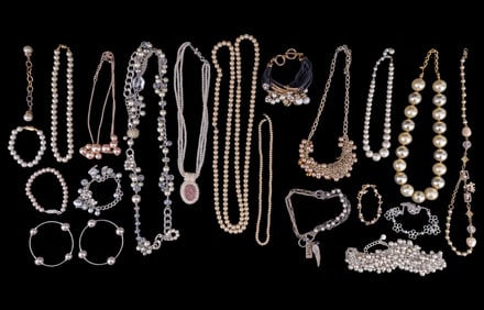 Faux Pearl and Rhinestone Jewelry