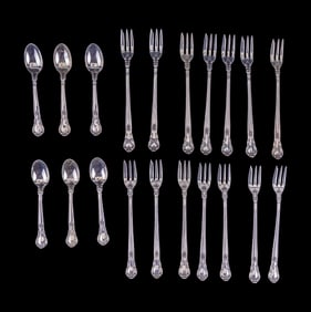 Sterling Silver Oyster Forks & Demitasse Spoons