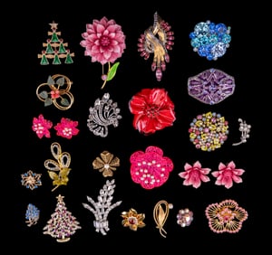 Monet, Vogue, & More Floral & Botanical Brooches