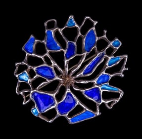 Sterling MCM David Anderson Norway Enamel Brooch