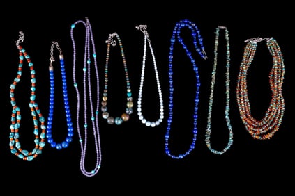 Lapis Lazuli, Turquoise, Aquamarine Necklaces