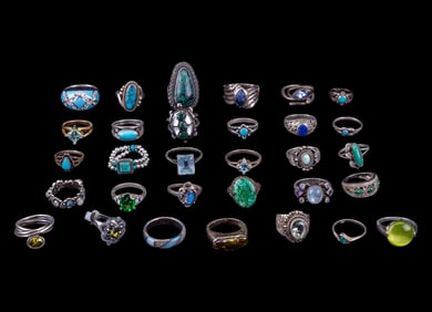 Sterling Silver and Stone Rings (31)