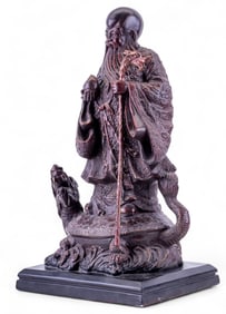 Austin Statuette Figure Shou Xing w/ Dragon