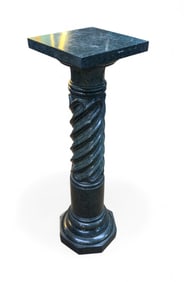 Green Marble Four Section Pedestal (~40.5" High)
