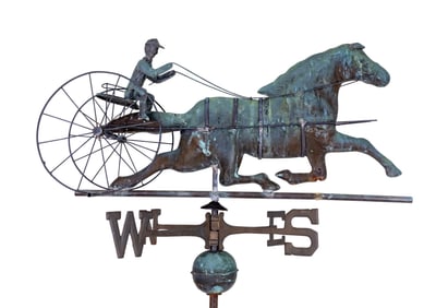 Copper Full-Bodied Jockey Weathervane