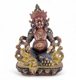 Early Marked Painted Bronze Buddha