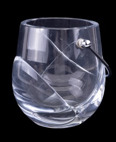 Daum Corolle Ice Bucket w/ Carrying Handle