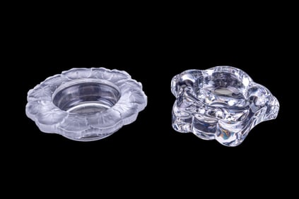 Orrefors and Lalique Small Dishes (2)