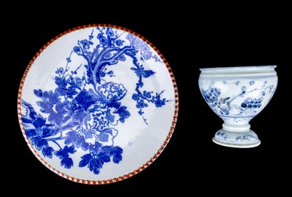 Blue + White Japanese Charger + Chinese Compote