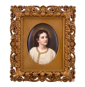 19th C KPM Hand Painted Porcelain Plaque