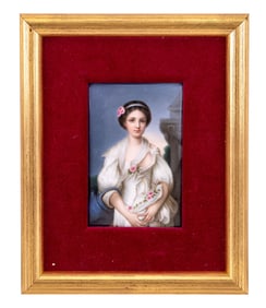 19th/20th C Hand Painted Plaque