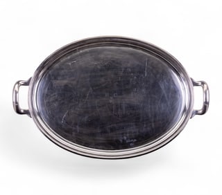 Tiffany + Co. Silver Plated Serving Tray w/ Handle