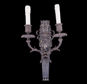 Caldwell Silver-Plated Bronze 2-Port Sconce