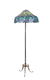Tiffany-Style Glass Dragonfly Floor Lamp