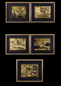 Lionel Barrymore Gold Foil Etchings (5)