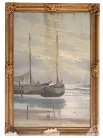 Wyerman Signed Early Nautical Impressionist Oil