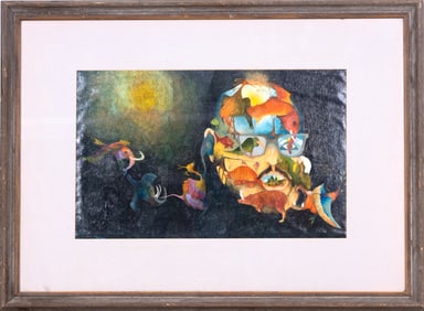 Carlos Grippo Surrealist Portrait Painting