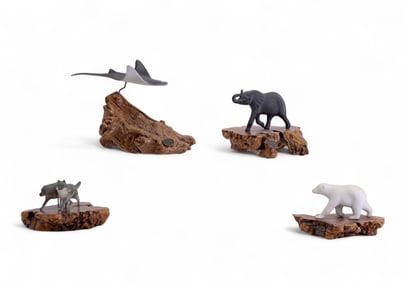 John Perry Driftwood Animal Sculptures (4)