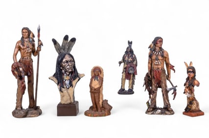 Native American Figurines + Sculptures (6)