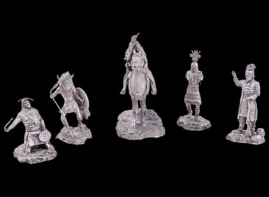 Franklin Mint Native American Figures (5)