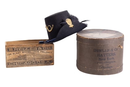 Civil War Repro. Hardee Hat in Dunlap + Co. Box