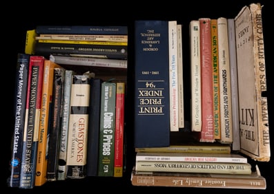 Art, Prints, Currency and Gemstone Reference Books