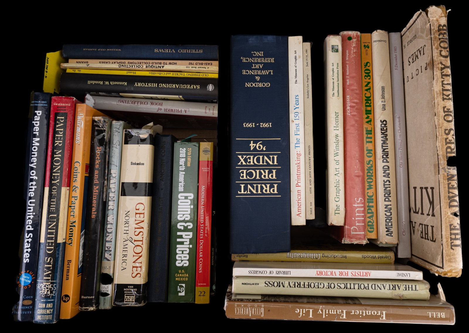 Art, Prints, Currency and Gemstone Reference Books: Art, Prints, Currency and Gemstone Reference Books including 14 art pricing books , 7 currency books, three gemstone books and 6 others w/ The Adventures of Kitty Cobb, Safeguarding History, A Primer 