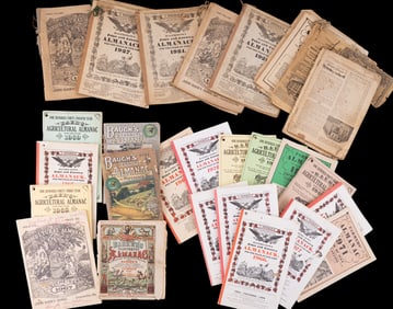 8 Farmers Almanacs 1920s, 40s, 60s and 70s