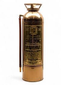 Early Alfco Soda-Acid Brass Fire Extinguisher