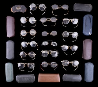 Antique/Vintage PA Eyeglasses, Cases, Pocket Books