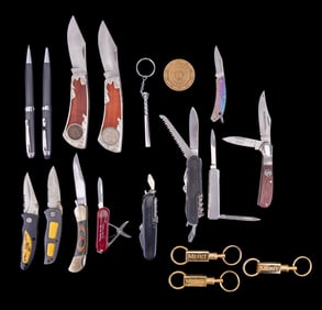 Pocket Knives, Key Chains, and Pen Set