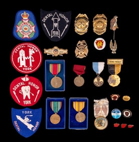 Vintage Badges and Military Medals