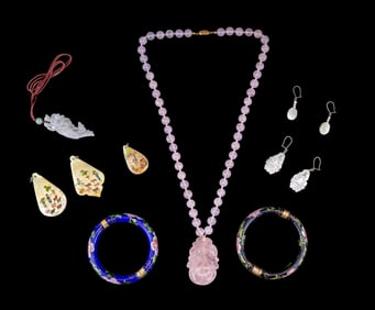 Rose Quartz, Jade, and Vintage Jewelry