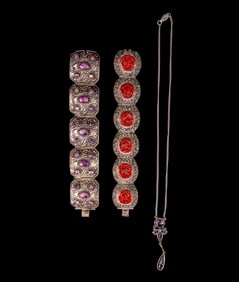 Antique Chinese Bracelets and Necklace
