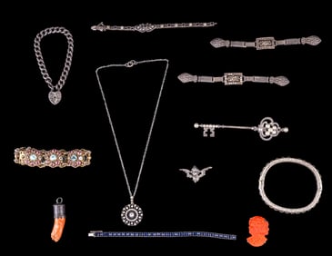 Antique Sterling Victorian and Art Deco Jewelry