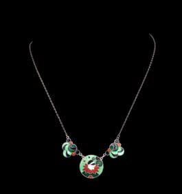 Sterling Art Deco Harlequin Necklace