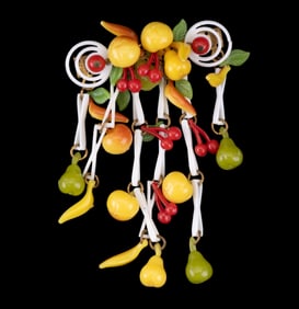 1950's Vintage Hobe Fruit Bar Brooch