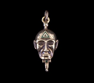 D.C Knoll Swimming Figural 10K White Gold Charm