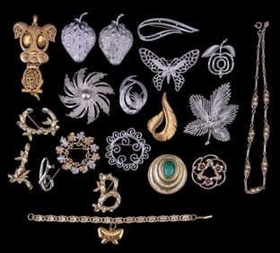 Sarah Coventry Brooches (17) + Necklace + Bracelet