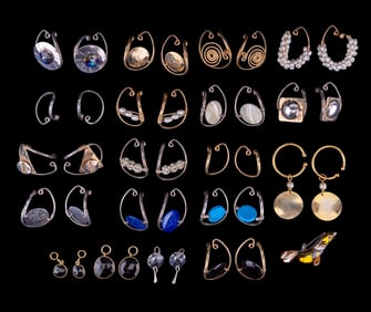 ~20 pairs of Earrings, Jewelry, Pendants, Some GF