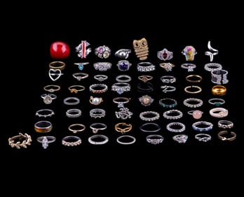 Over 60 Costume Jewelry Rings?