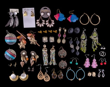 Costume Earrings, Elephant Pair, Fashion Jewelry