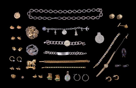 Vintage Sterling Silver, Gold Masonic, Costume
