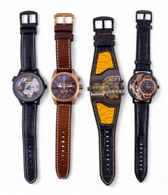 4 Men's Wristwatches w/ Unusual Styles