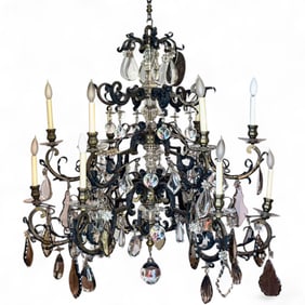 Antique Electrified Louis XVI Chandelier