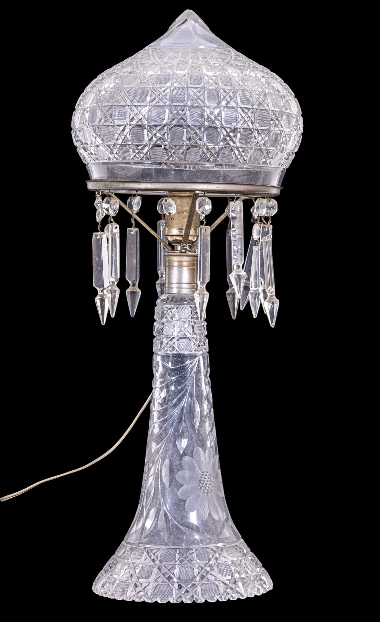 Cut Glass + Crystal Lamp + Shade (1 of 13)