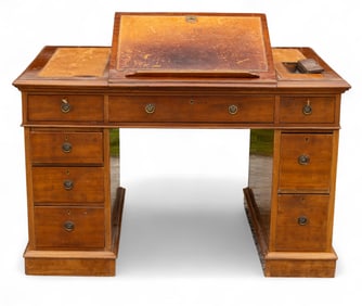 Regency Mahogany Partner's Desk (3 Piece)