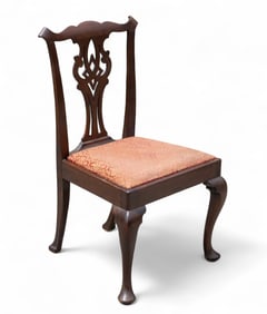 Period Queen Anne Side Chair, Fancy Back