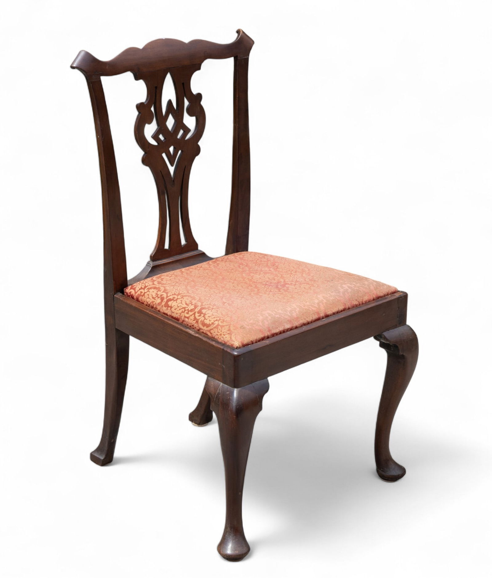 Period Queen Anne Side Chair, Fancy Back (1 of 7)